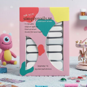 Vita nagelklistermärken för barn