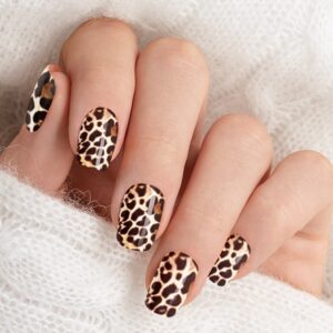 Leopard gellack nailstickers