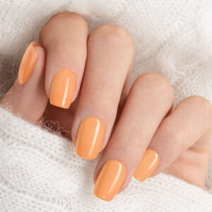 orange gellack nailsticker naglar