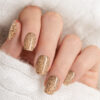 Koppar guld glitter naglar