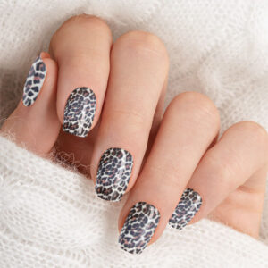 leopard nailpolishstickers, nagellacksklistermärke