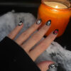 halloween naglar svarta nailpolish stickers