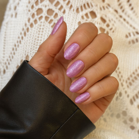 lila glitter naglar nagellack stickers