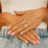 Pastell rosa nailpolish stickers, rosa nagellack