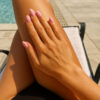 Pastell rosa nailpolish stickers, rosa nagellack